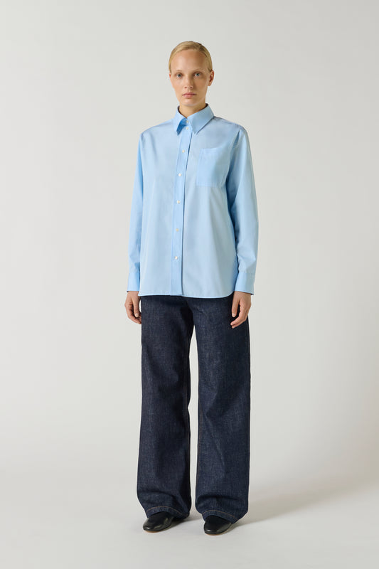 Chemise Saphir - Bleu Ciel - Coton - Femme