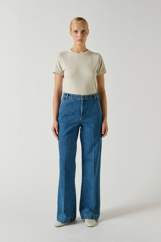 Jean California - Denim Bleu Delave - Coton - Femme