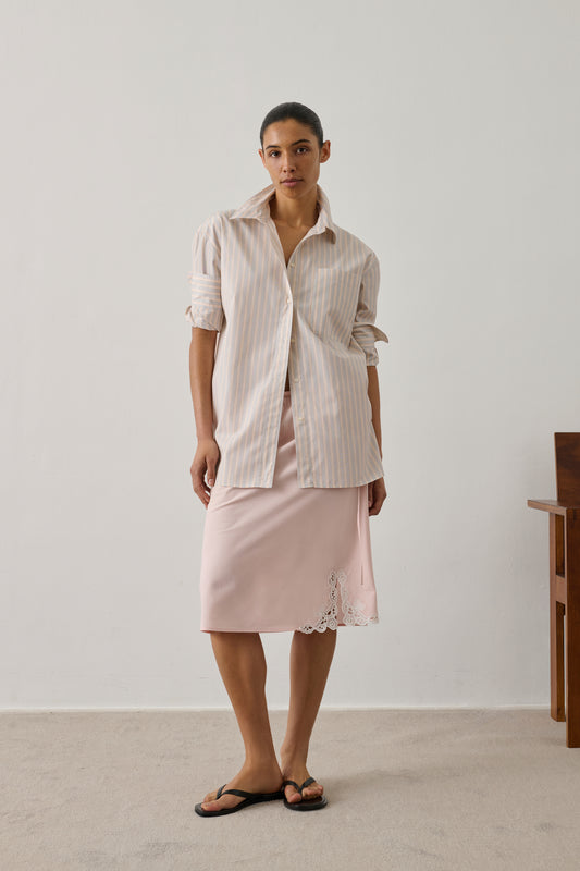 Chemise Carlotta - Orange/Gris - Coton - Femme