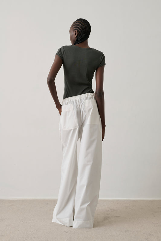 Pantalon Hugues - Blanc Cassé - Coton - Femme