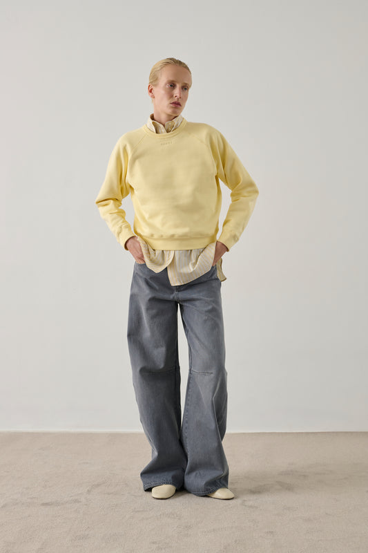 Sweatshirt Artemis - Jaune Pâle - Coton - Femme