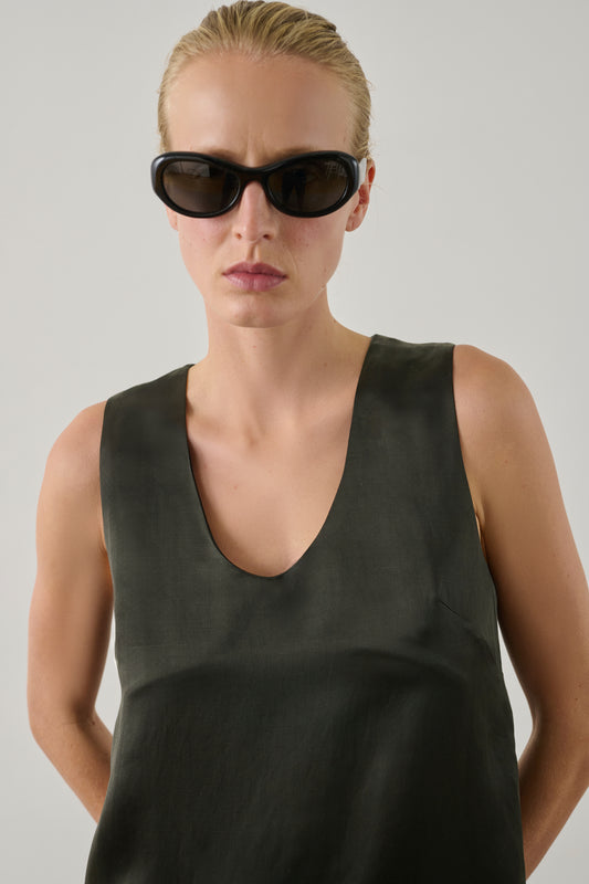 Vestido Italie - Verde oscuro - Mujer