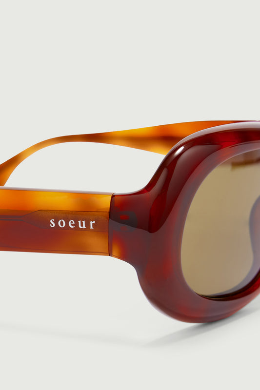 Lunettes de soleil Lee - Écaille - Femme