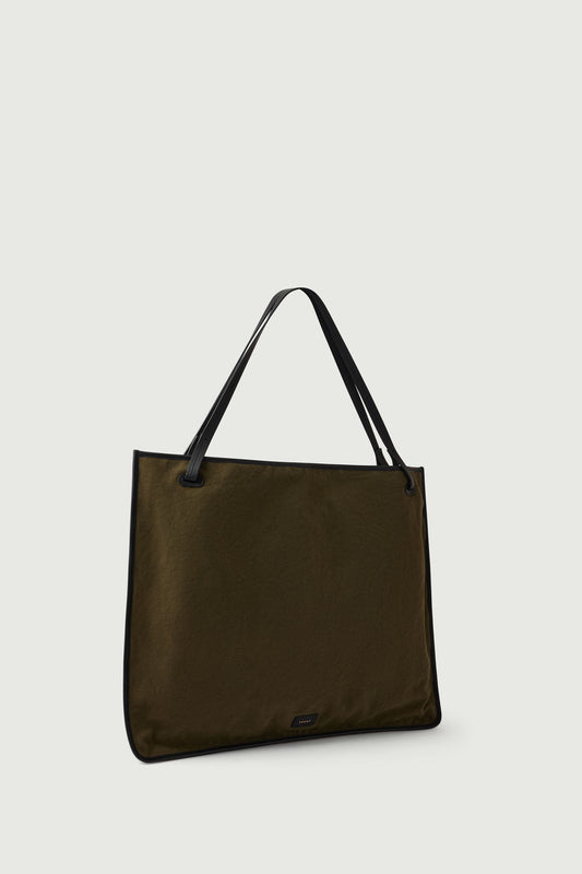 Cabas Darla - Kaki/Noir - Coton - Femme