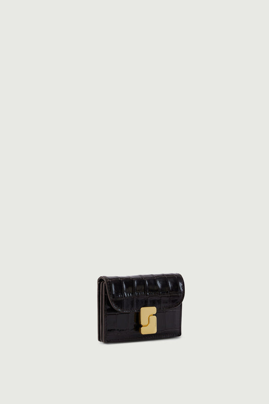 Porte-Cartes Aube - Marron Foncé - Cuir - Femme