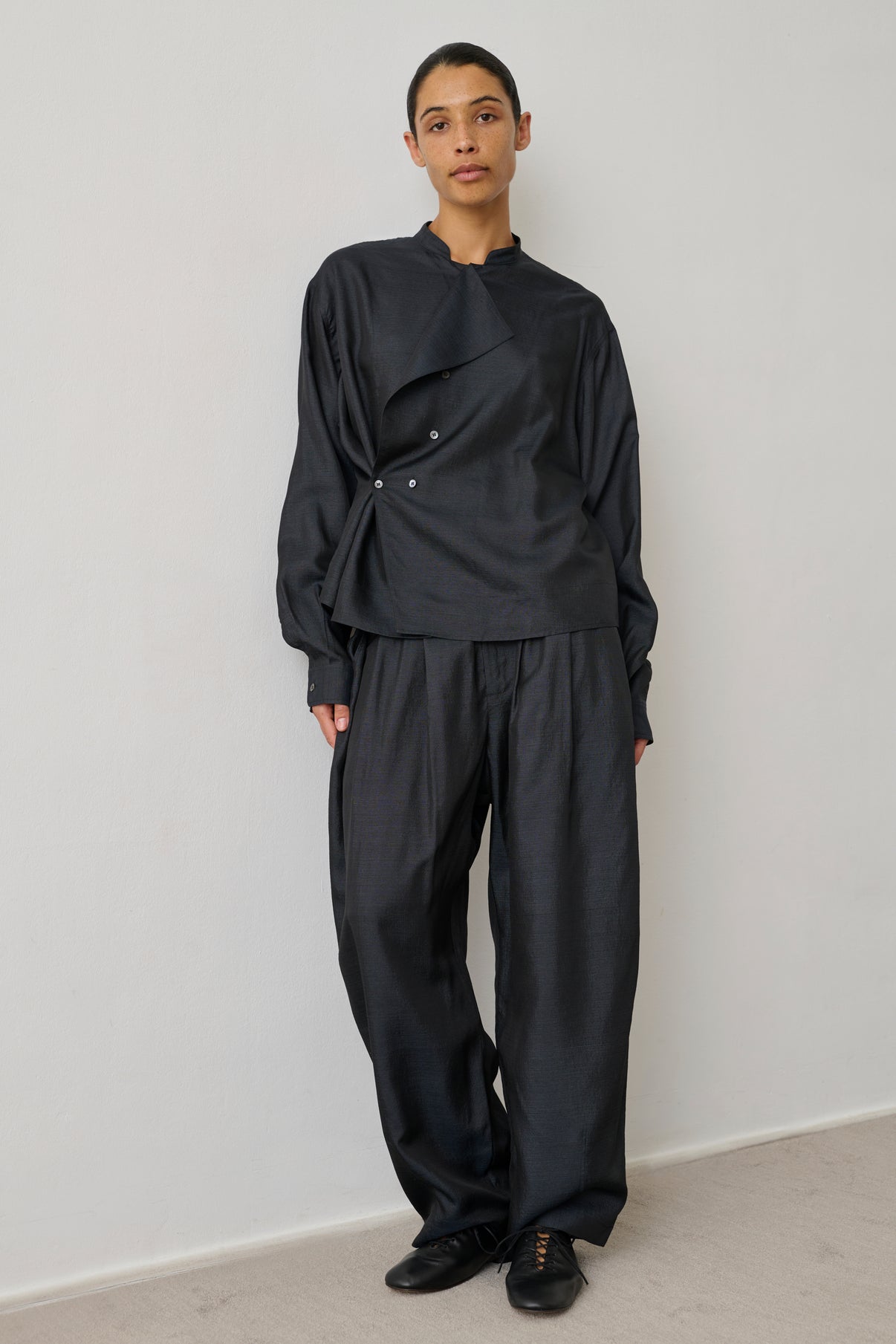 Blouse Hampton - Noir - Soie - Femme vue 1