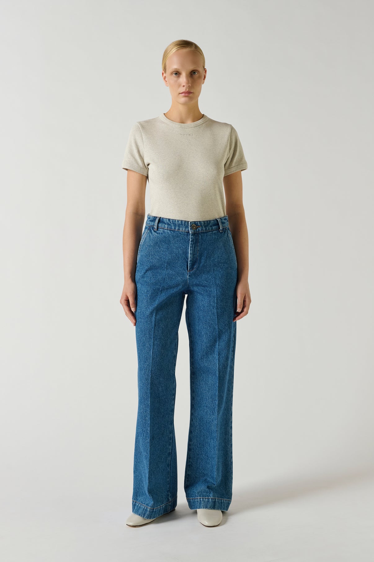 Jean California - Denim Bleu Delave - Coton - Femme vue 1