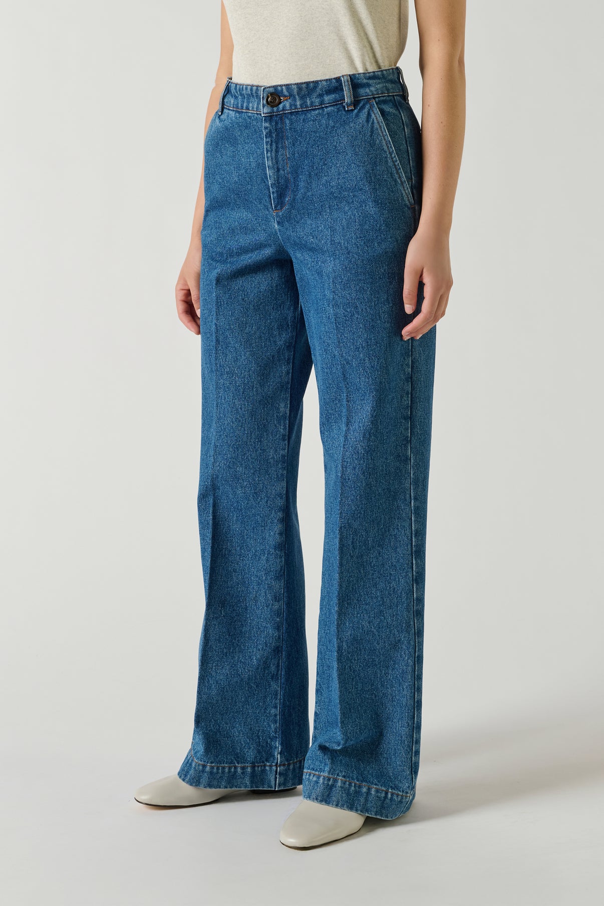 Jean California - Denim Bleu Delave - Coton - Femme vue 2