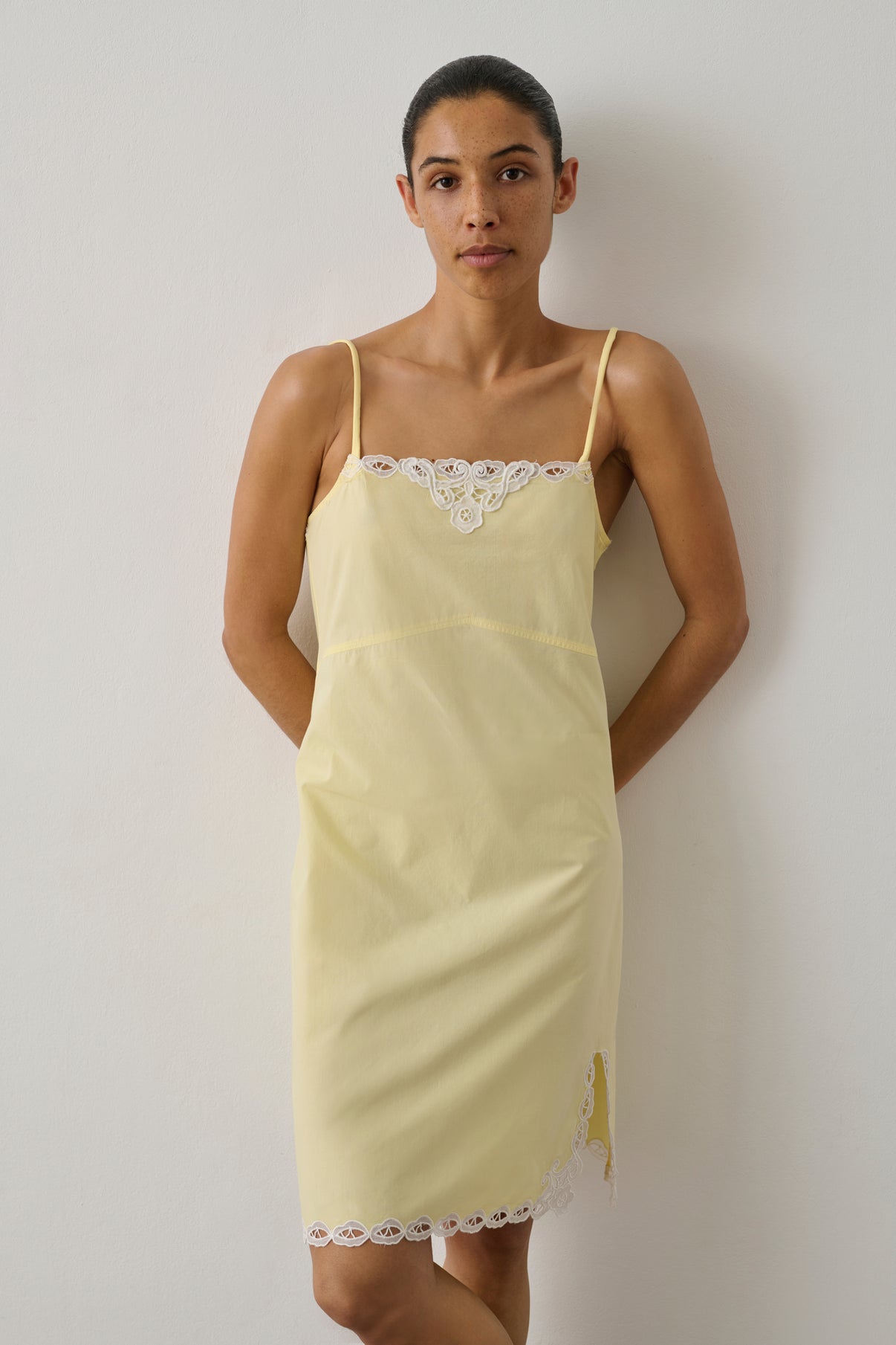 Robe Hillary - Jaune Pâle - Coton - Femme vue 2
