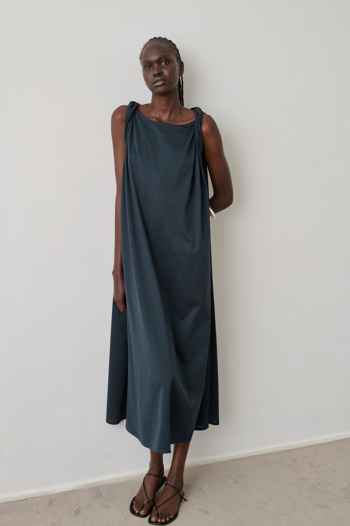 Robe Debby - Pétrole - Coton - Femme vue 1