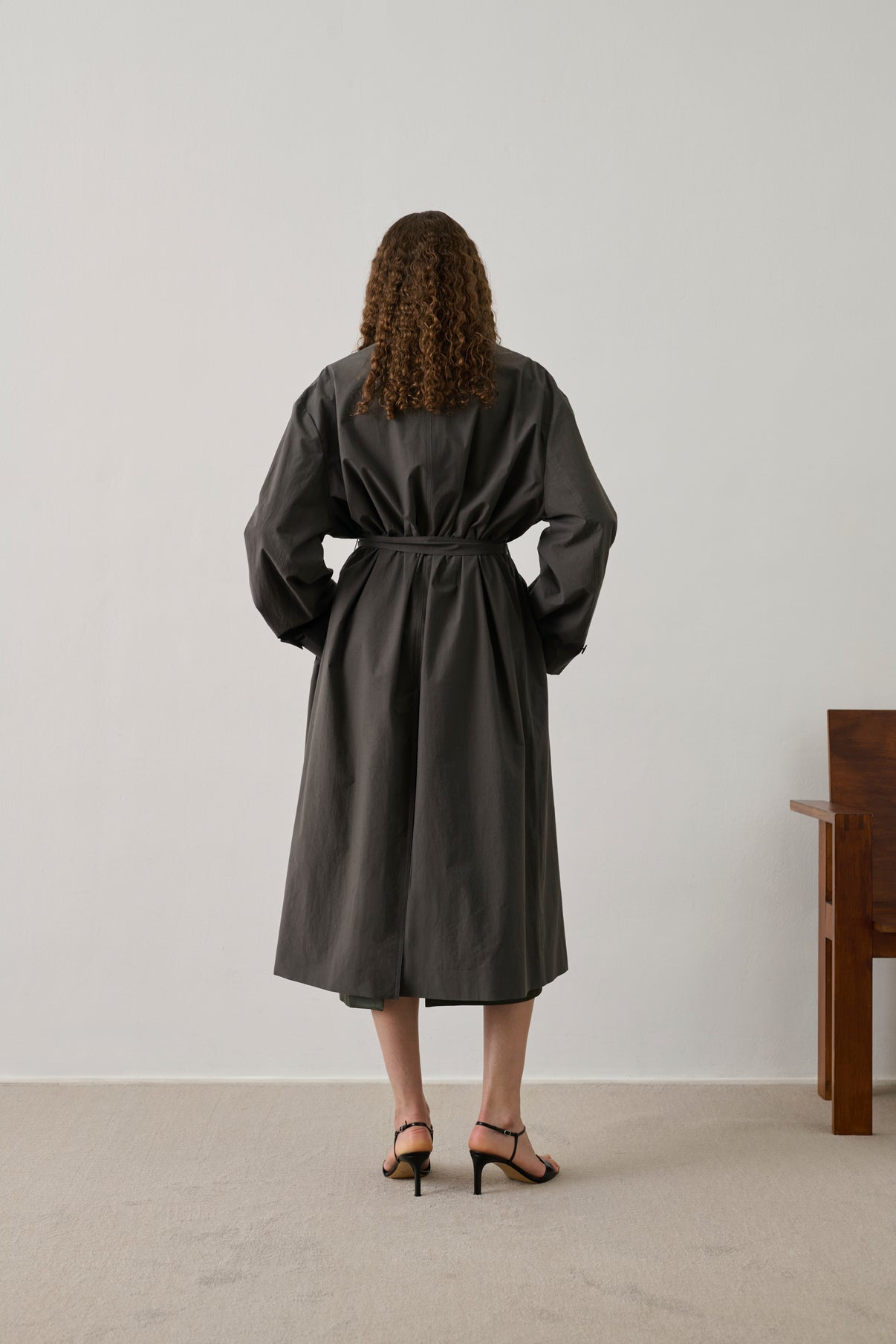 Trench Helio - Anthracite Foncé - Coton - Femme vue 5