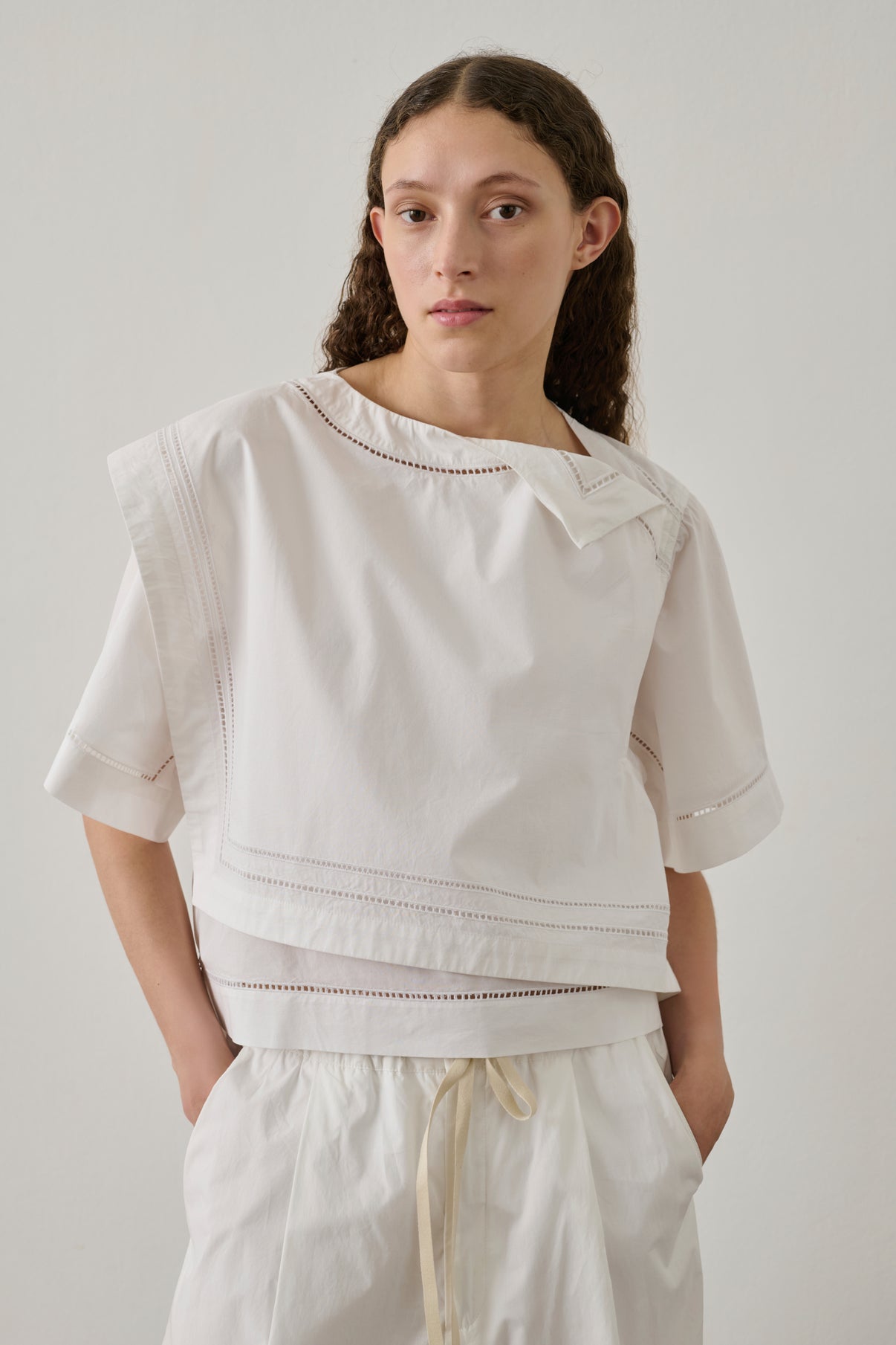 Blouse Irene - Blanc - Coton - Femme vue 3