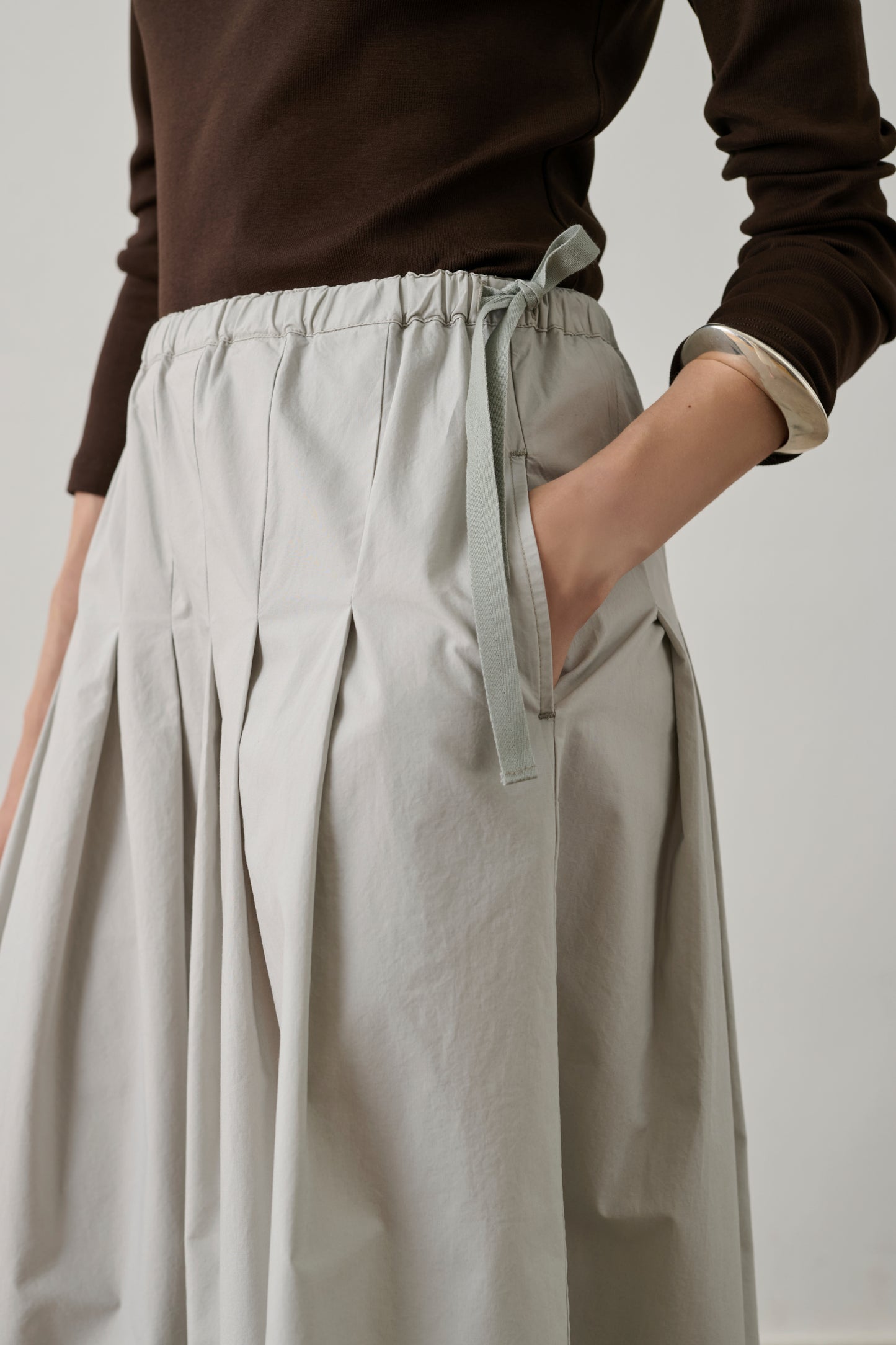 Jupe Amalia - Gris Clair - Coton - Femme