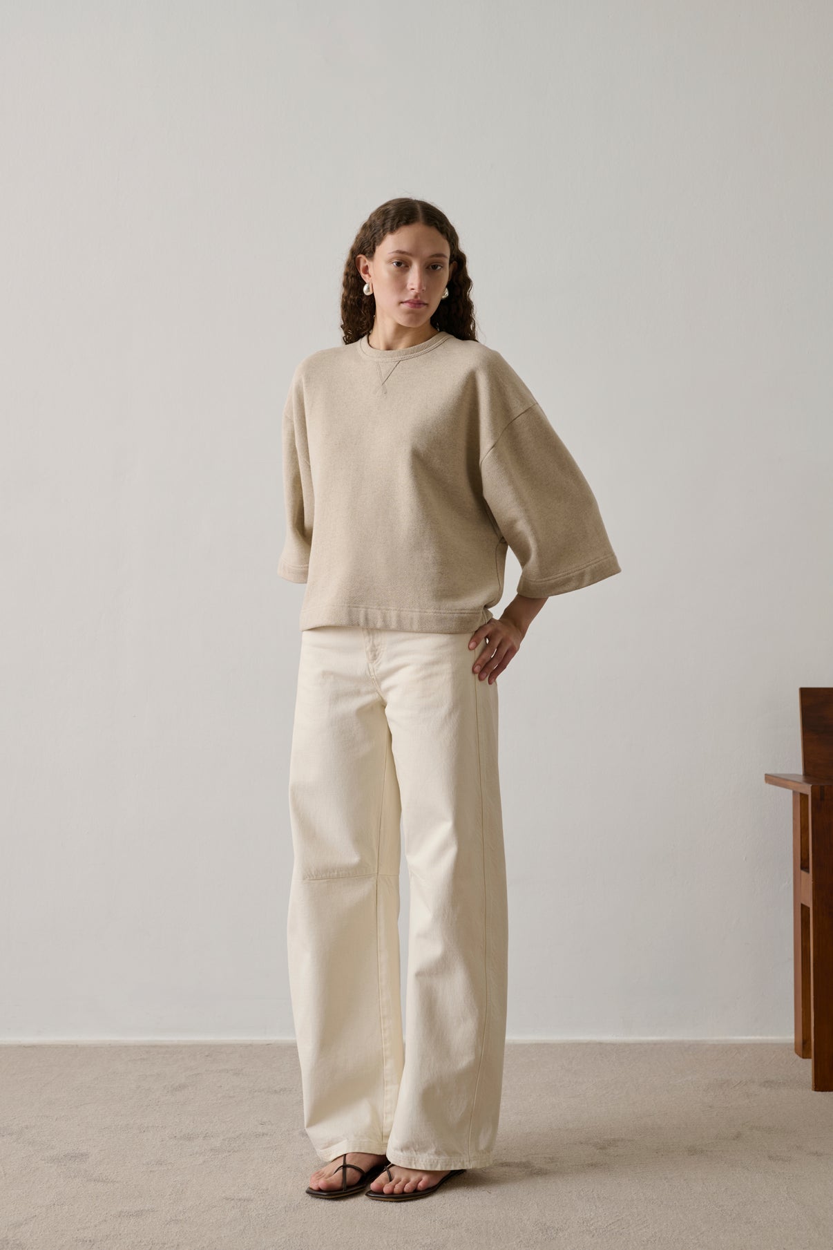 Sweatshirt Iksan - Beige Chiné - Femme vue 3