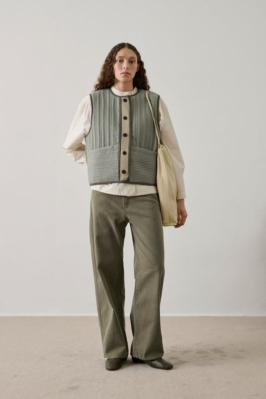 Blouson Hima - Vert D'Eau/Beige - Coton - Femme