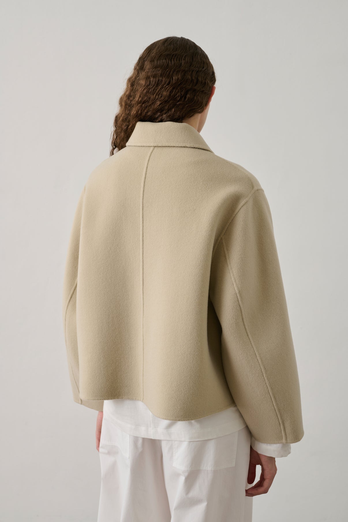 Manteau Gyoda - Craie - Double face - Femme vue 2