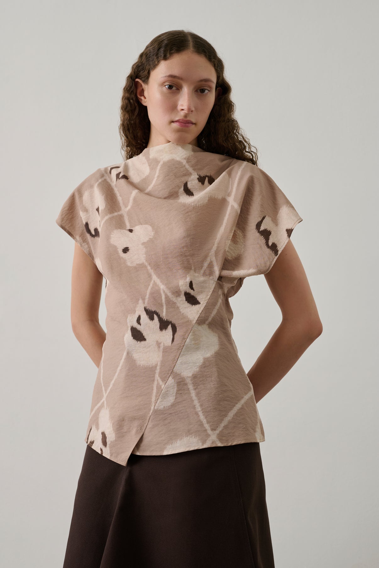 Blouse Fedora - Beige - Soie - Femme vue 3