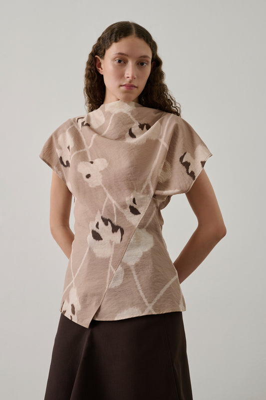 Blouse Fedora - Beige - Soie - Femme