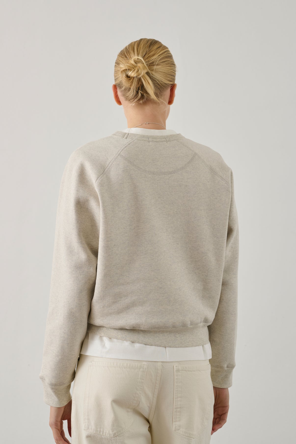 Sweatshirt Artemis - Gris Clair Chiné - Coton - Femme vue 3