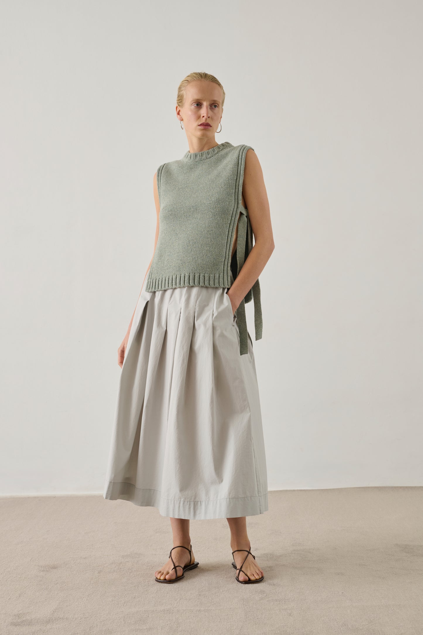 Jupe Amalia - Gris Clair - Coton - Femme