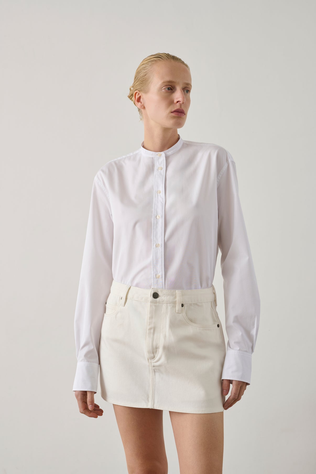 Chemise Bermudes - Blanc - Coton - Femme vue 6