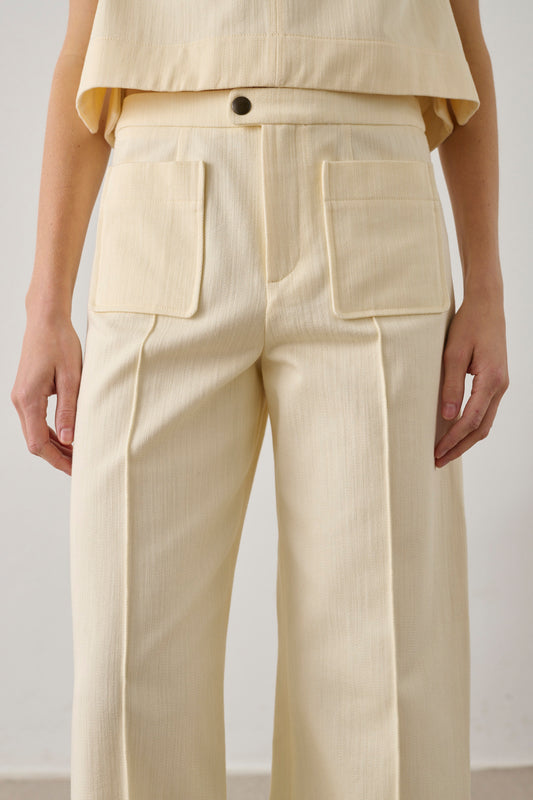 Pantalon Harry - Ecru - Coton - Femme