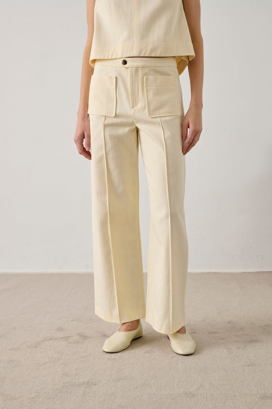 Pantalon Harry - Ecru - Coton - Femme