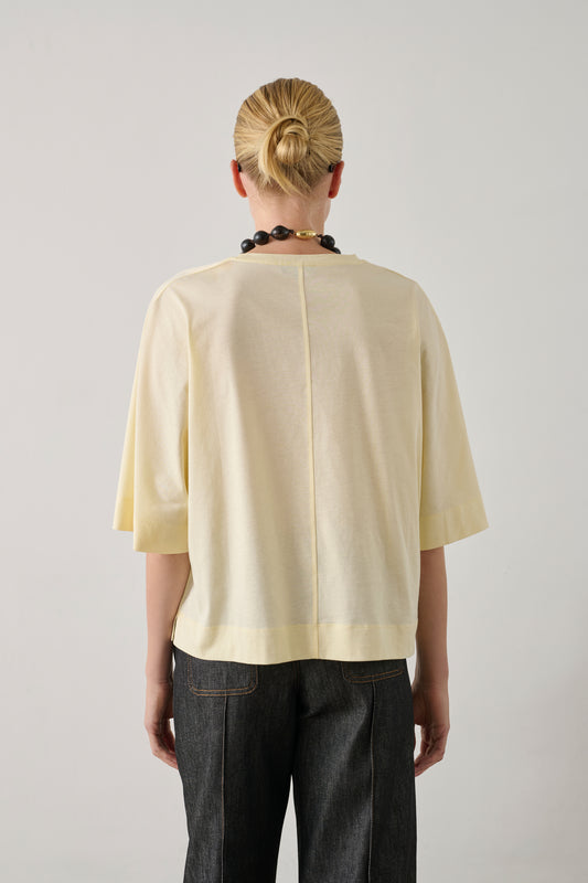Tee-Shirt Helsinki - Jaune Pâle - Coton - Femme