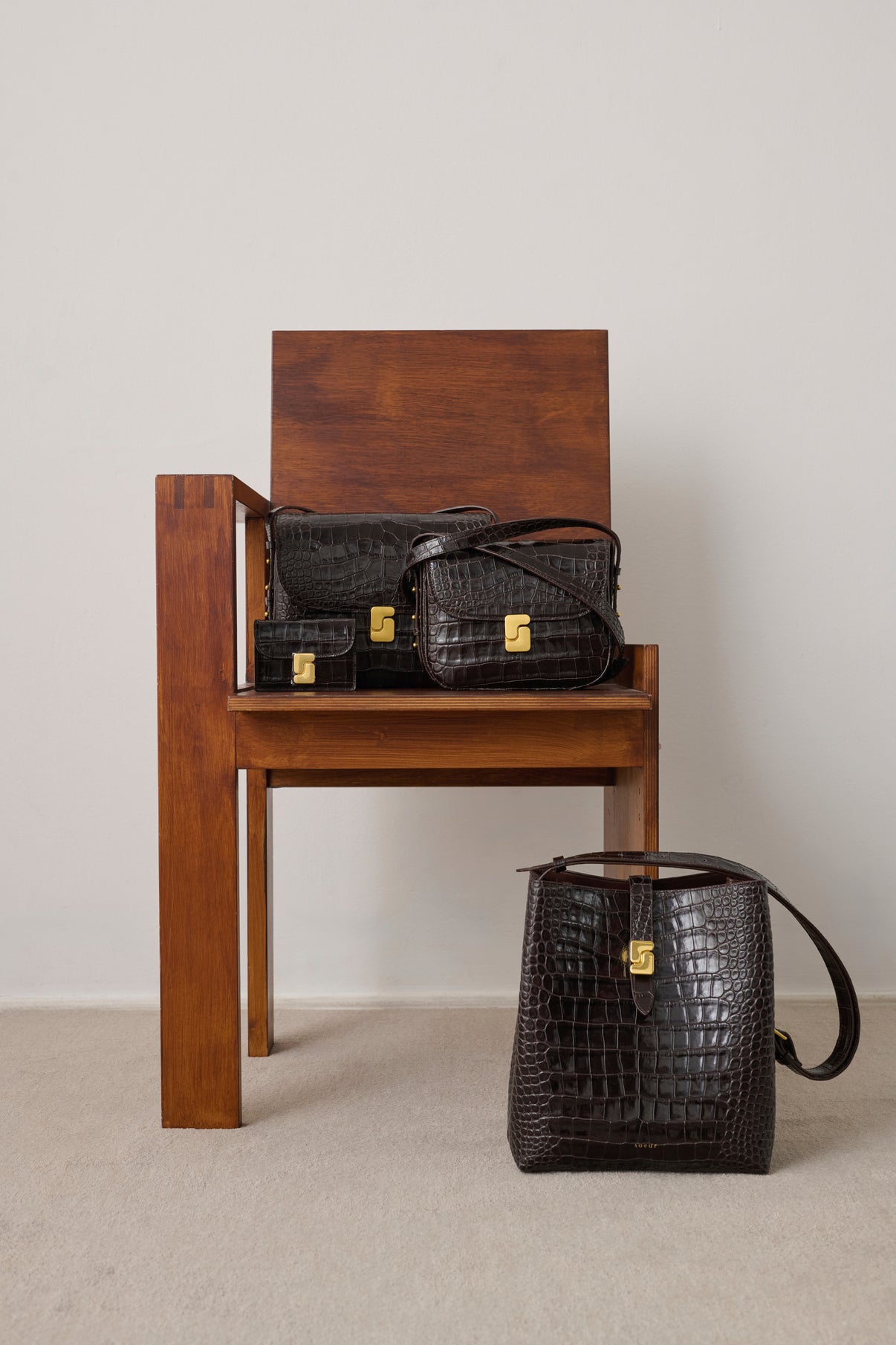Sac Bello - Marron Foncé - Cuir - Femme vue 5