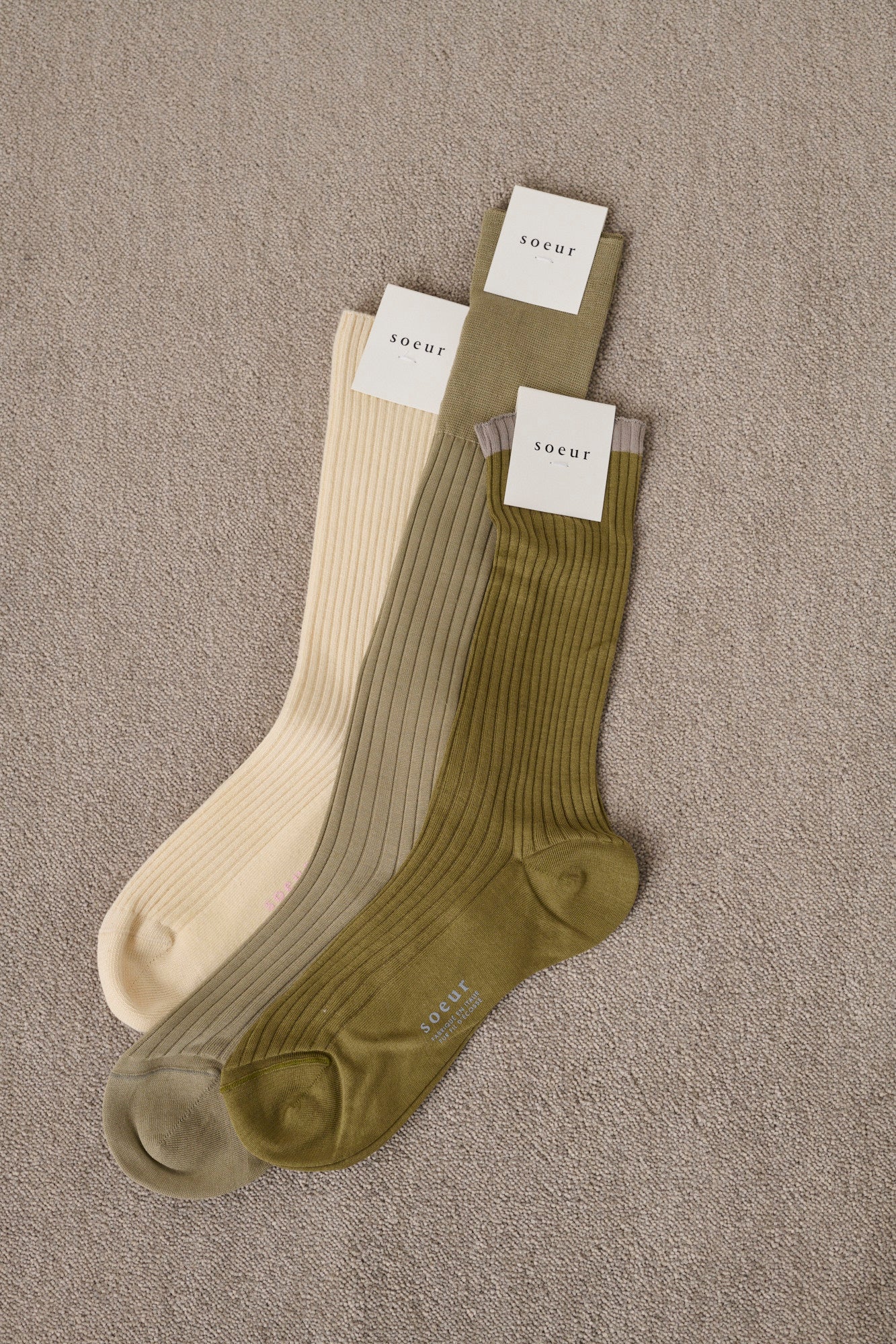 Chaussettes Izar - Kaki - Coton - Femme