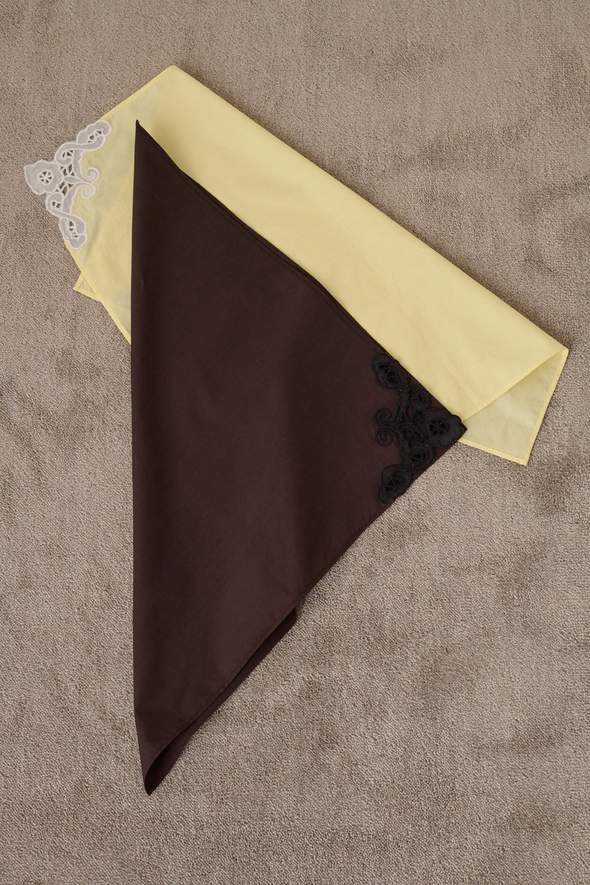 Foulard Hinaya - Marron Foncé - Coton - Femme vue 3