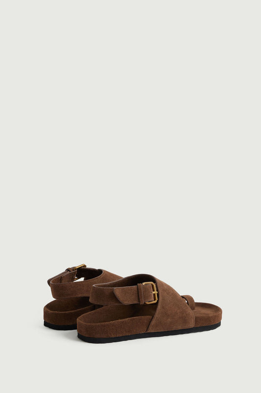 Sandales Domani - Chocolat - Cuir - Femme