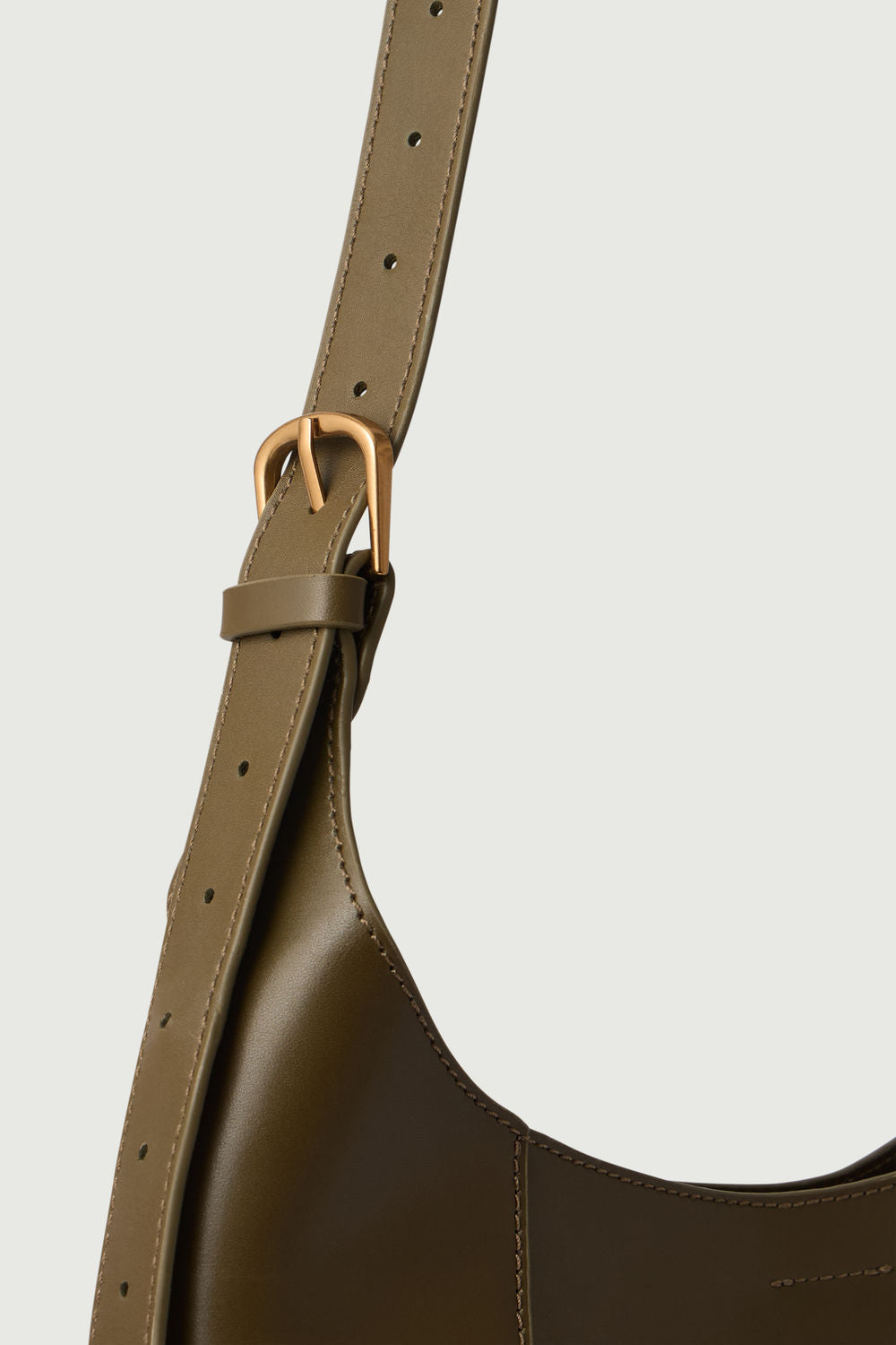 Sac Uma - Kaki - Cuir - Femme vue 4